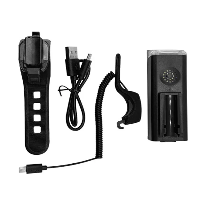 USB фонарь для велосипеда с рогом безопасности рожок свет фары светодиодный