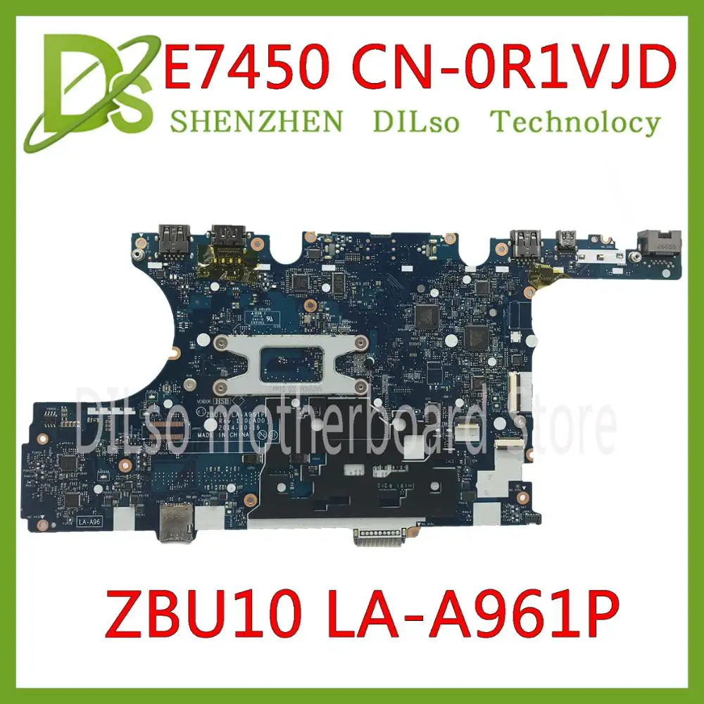 KEFU CN-0R1VJD R1VJD для Dell Latitude E7450 материнская плата ноутбука ZBU10 LA-A961P I5-5300U 100%