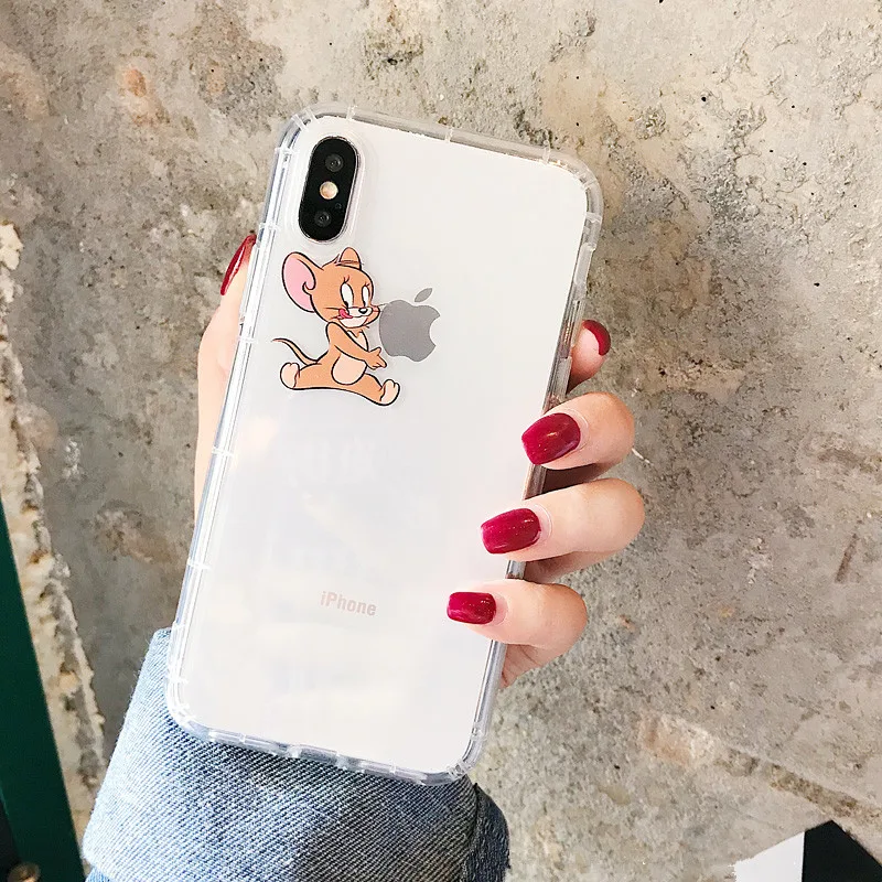 Забавный мультяшный чехол для телефона iphone X XS Max XR милый кот Том 8 7 6 6S Plus Мягкие