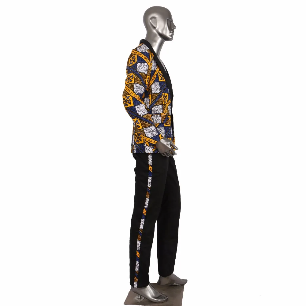 Новое поступление Африканский воск печати мужской костюм Топ dashiki и брюки набор Базен плюс размер традиционная африканская одежда WYN320