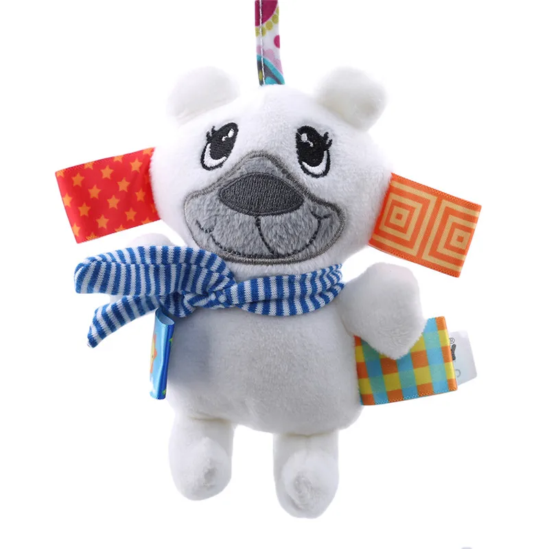 1 шт. мягкая подвесная погремушка с животными плюшевые игрушки детское кольцо для