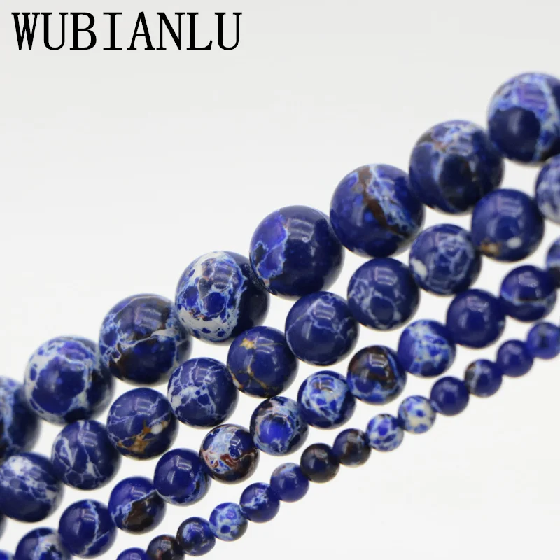 

WUBIANLU New Listing 4 6 8 10 12mm Imperial Emperor Natural Stone Beads Charms For Jewelry Making Fashion DIY Necklace Bracelet