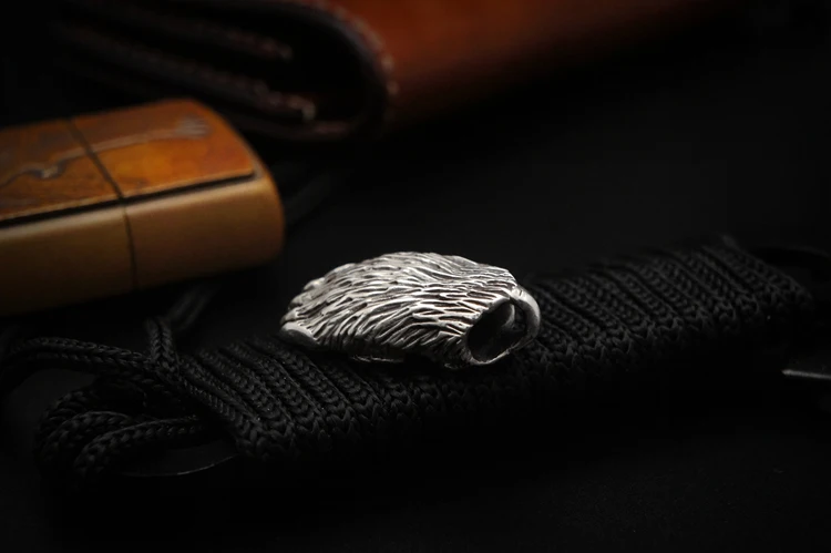 EDC Серебро S925 нож бусины кулон уличный Паракорд DIY украшения Серебро S925 снаряжение для кемпинга EDC инструменты