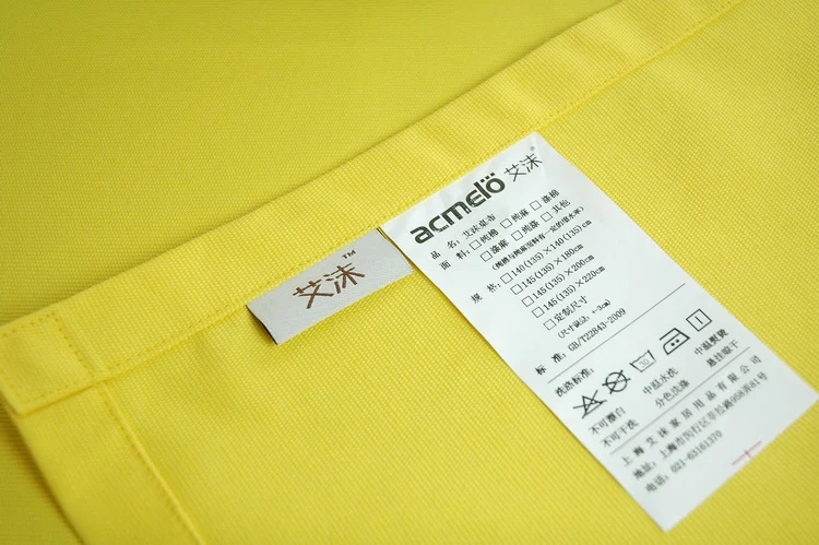 Плотная однотонная желтая скатерть в европейском стиле Офисная квадратная для