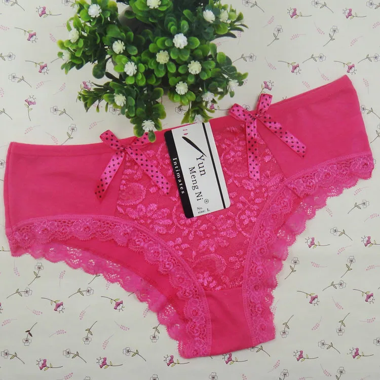 Free shipping 5pcs/lot New Women's 100% cotton panties Girl Briefs Cotton lace underwear spring ladies shelf briefs 709 | Женская