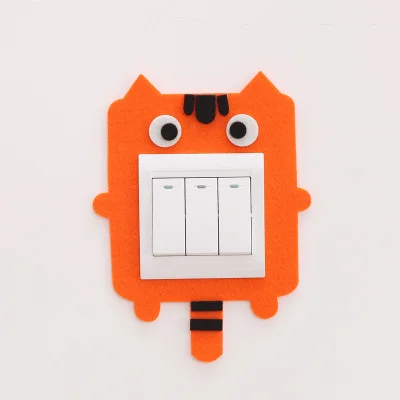 Милый мультфильм дом животные кошка фетр выдалбливают Сменные наклейки Наклейка