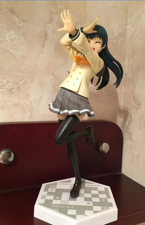 Фигурка японского аниме, 210 мм, LoveLive Sunshine Tsushima Yoshiko, фигурка Коллекционная модель, игрушки для мальчиков