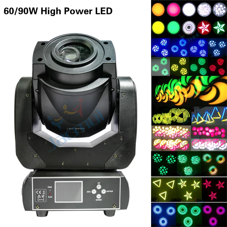 Высокое качество 60/90 Вт свет пятно движущаяся голова сценические огни LED Gobo
