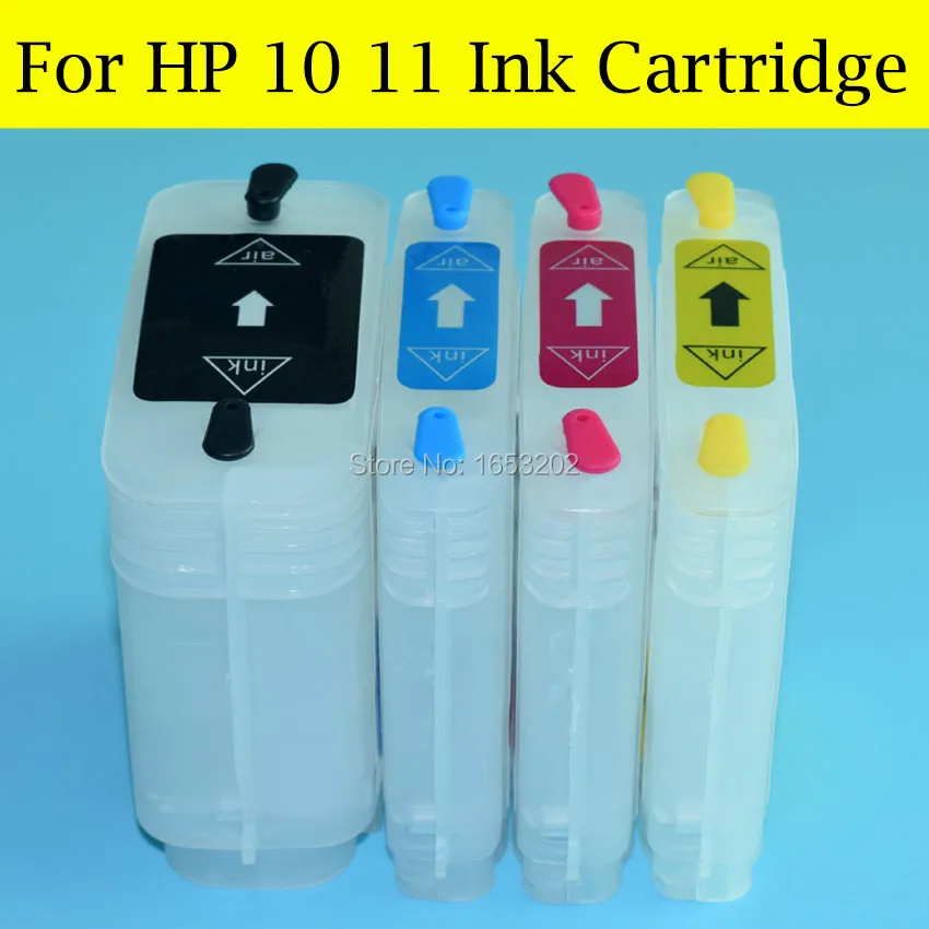 4 цвета/комплект картридж для принтера HP 10 11 100Plus 110Plus 70 шт. 20 шт.|ink cartridge|refillable ink