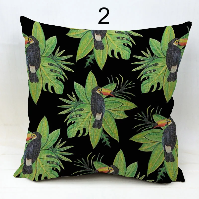 Чехлы для подушек в виде фламинго гибискуса цветка бежевого цвета попугай