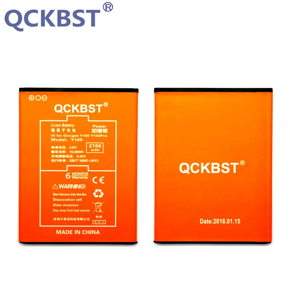 Новый аккумулятор 2700 мАч Для Doogee Y100 PRO Valencia2 высококачественный сменный + код