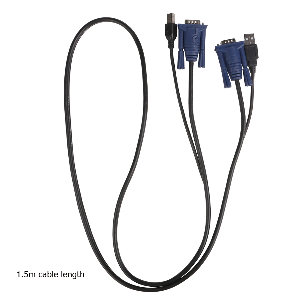 Colohas 1 5 м USB KVM кабель коммутатор 15 Pin VGA провод 2 0 Тип A к B ПК компьютер принтер