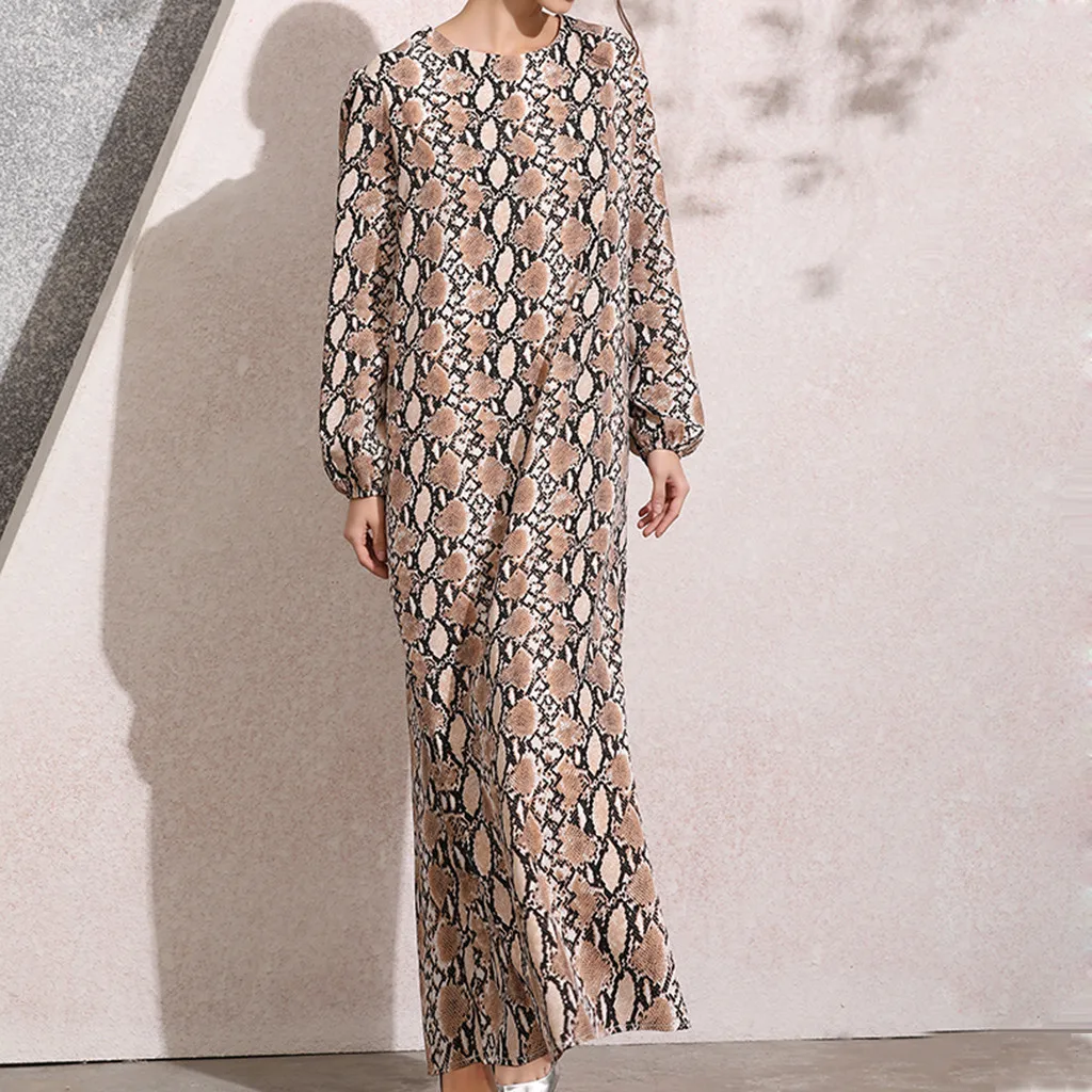 Мусульманское Макси платье с длинным рукавом Abaya длинное туника поясом и