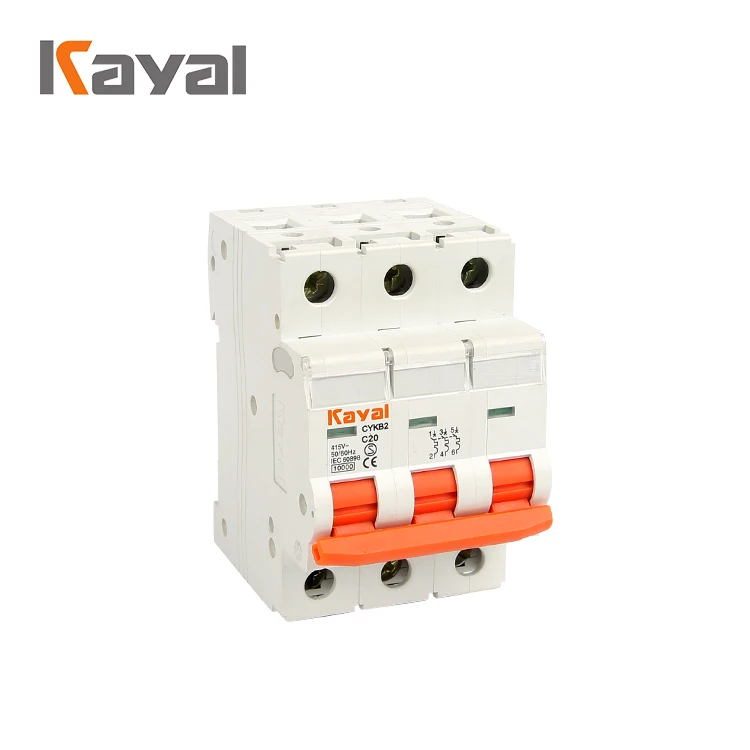 Genuinel Kayal C65 1 2 3 4 P Тип C Мини автоматический выключатель 20A 16a 32a разъем типа |