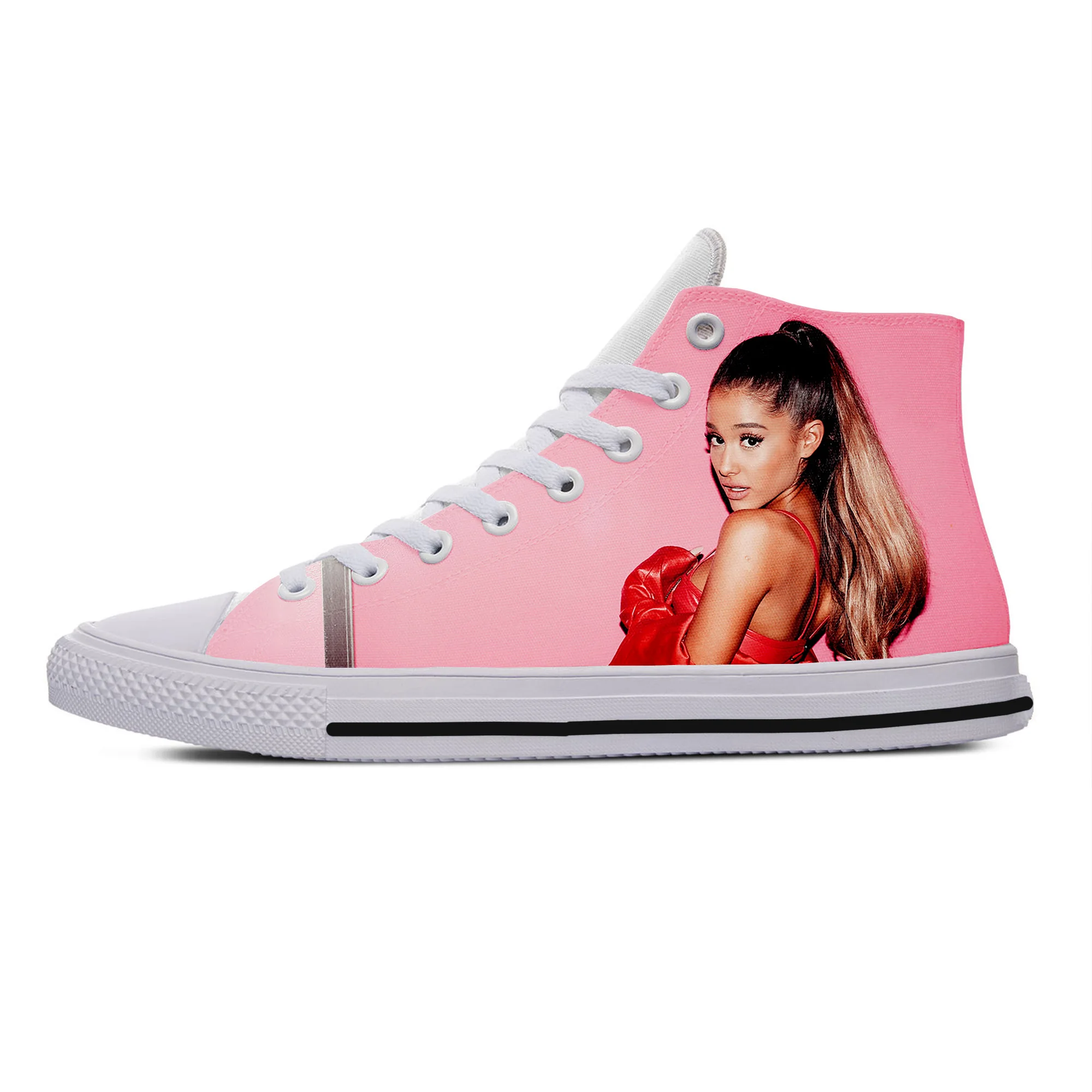 Ariana Grande 3 Горячая Мода 3D Ariana Grande высокие кроссовки для мужчин/женщин Высокое качество 3D печать ручной работы повседневная обувь - Цвет: Ariana Grande 3
