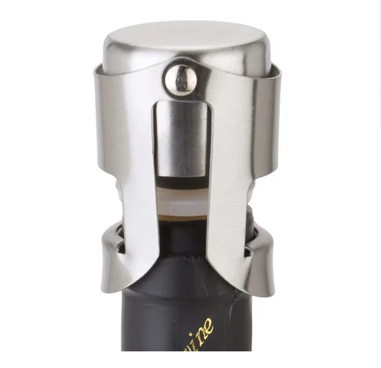 

400PCS/lot Fashion Champagne Sparkling Wine Bottle Stopper Sealer Plug Stainless Steel