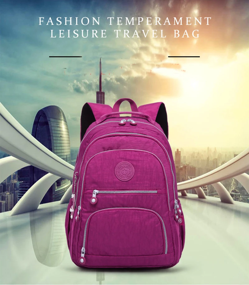 TEGAOTE, школьный рюкзак для девочек-подростков, Mochila Feminina, женские рюкзаки, нейлоновый водонепроницаемый повседневный рюкзак для ноутбука, женский рюкзак