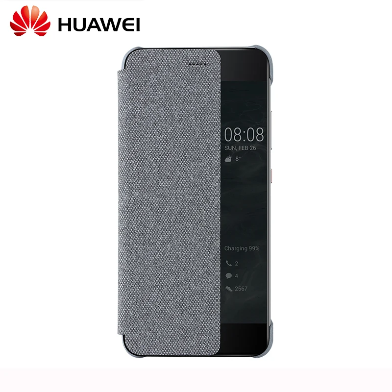 Чехол для huawei P10, Официальный роскошный смарт-чехол с окошком для просмотра, флип-чехол для huawei P10 Plus, чехол для huawei P10, защитный чехол, чехол - Цвет: Light Gray