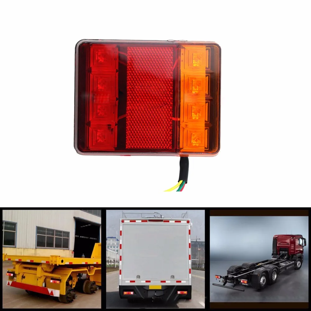 Автомобильные светодиодные задние фонари для грузовиков предупреждающие огни