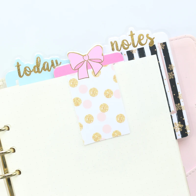 

Domikee creative school handmade foil paper bookmark stationery,student diary planner notebooks index divider card accessories