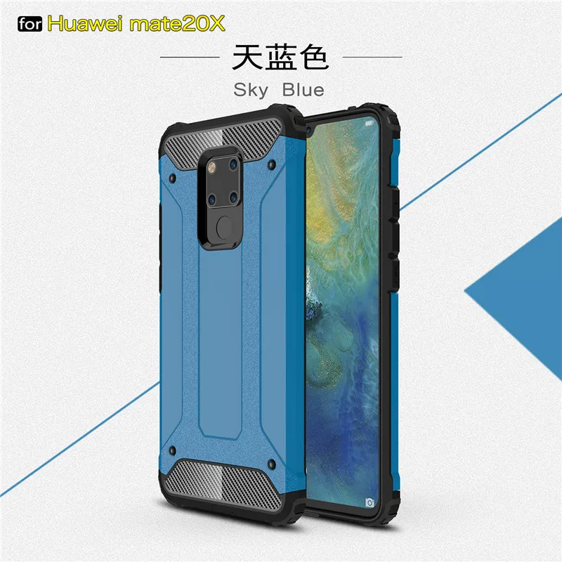 Чехол для Huawei Mate 20 X ТПУ и ПК защитный чехол бампер задней панели телефона 20X 7
