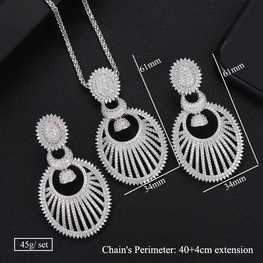 GODKI Luxury Gold Nigerian Necklace Pendant For Women Wedding Bridal Cubic Zircon Dubai PARTY WEDDING Jewelry 2019 | Украшения и