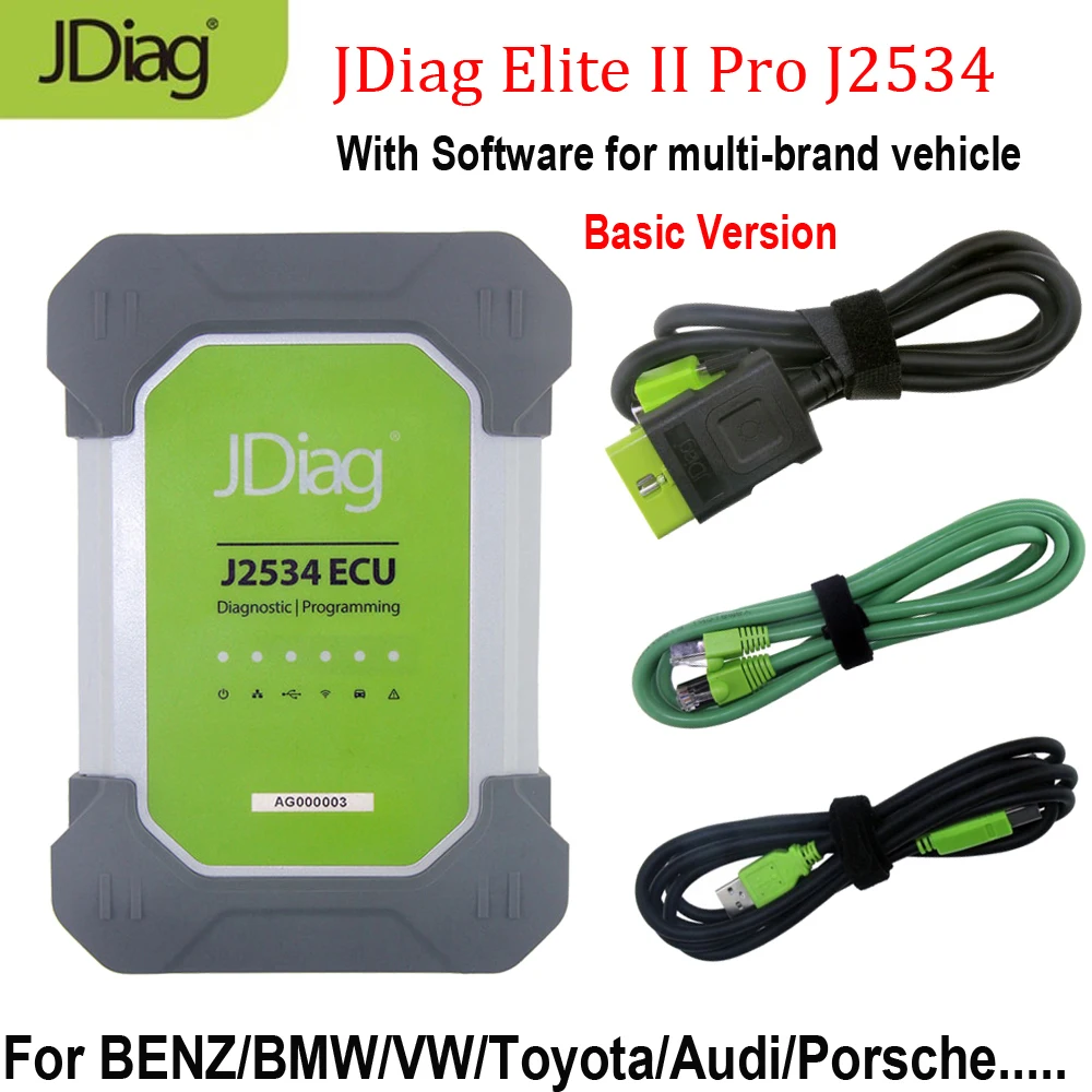 2019 JDiag Elite II Pro J2534 ECU диагностический инструмент для программирования основная