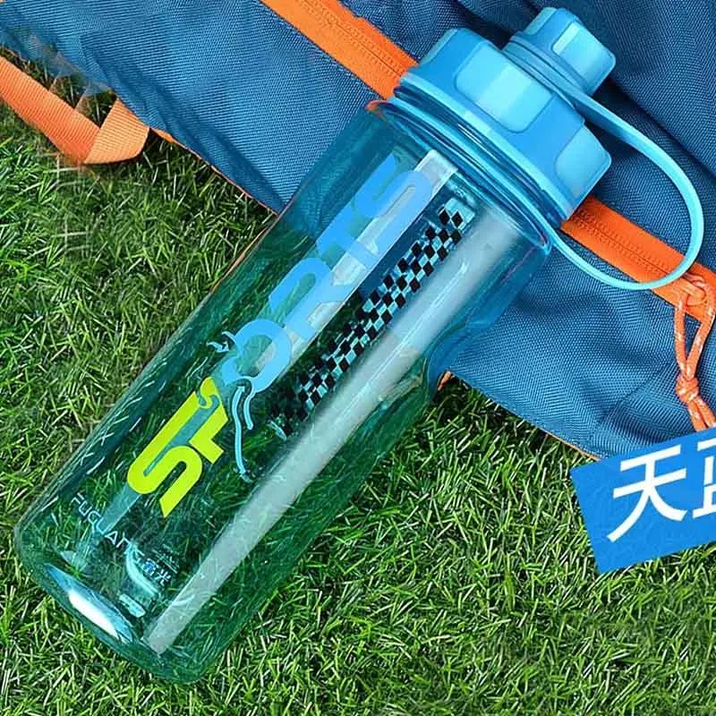 16 1500ml 4 цвета, новинка 600/1500 мл, Спортивная бутылка для фитнеса на открытом воздухе, чайник, большая емкость, портативная пластиковая бутылка для воды, без бисфенола, для тренажерного зала - Цвет: 16 1500ml