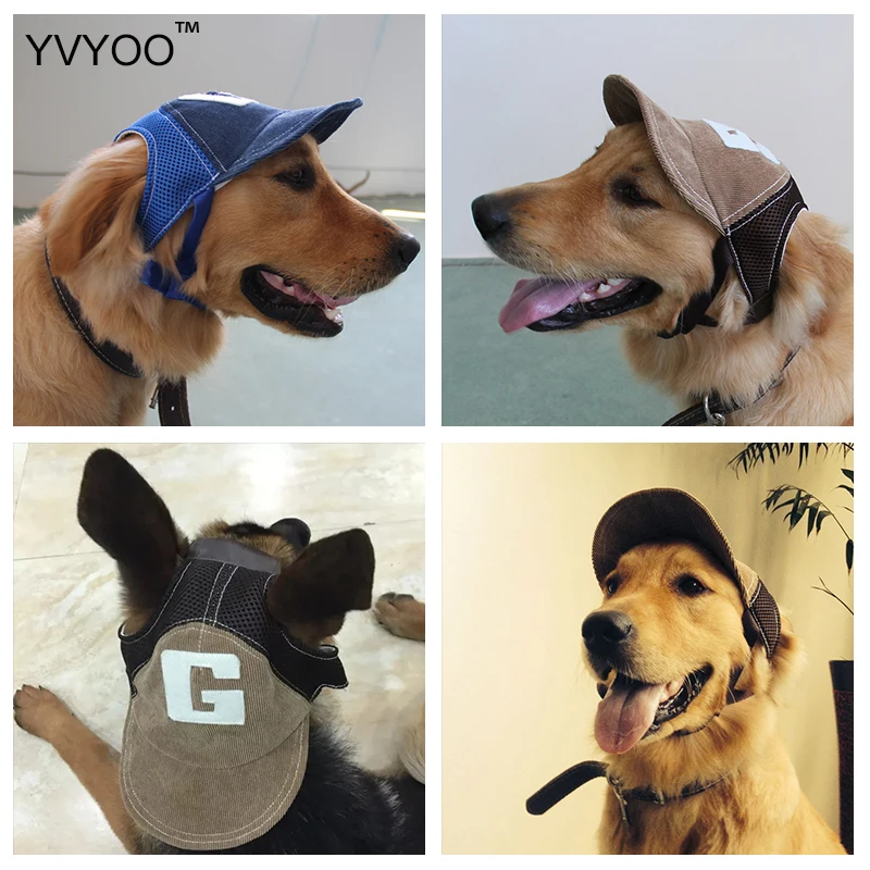 YVYOO Pet clothing accessories Fashion Dog Caps Handsome Baseball caps Outdoor sports Breathable Corduroy Hats 2 Color | Дом и сад