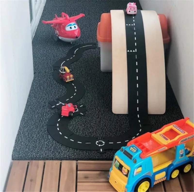 DIY ПВХ сплайсинг детский игровой коврик автомобиль трек шаблон обучение по головоломкам игрушка скандинавском стиле детская комната украшение пол ковер