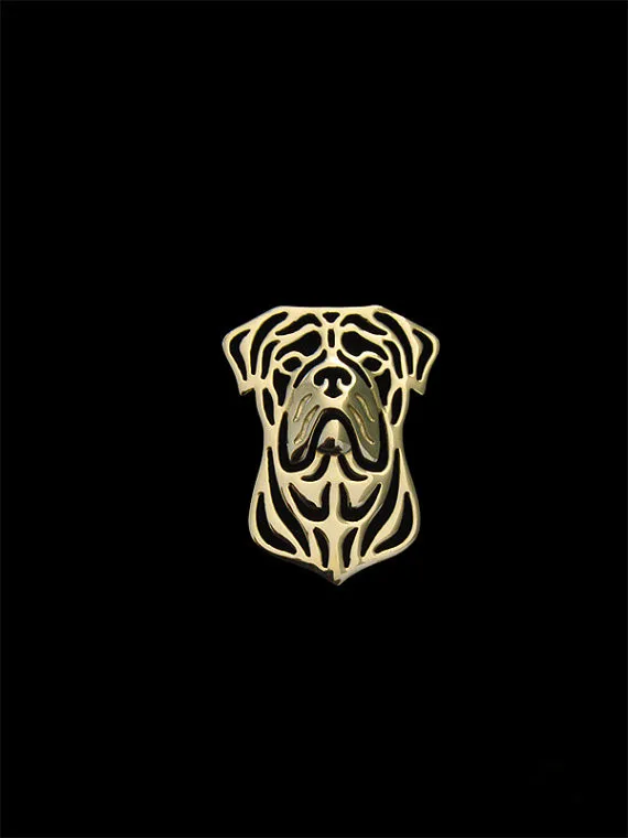 Trendy Bull Mastiff dog brooches and pins plated silver fashion jewelry hand of king | Украшения и аксессуары