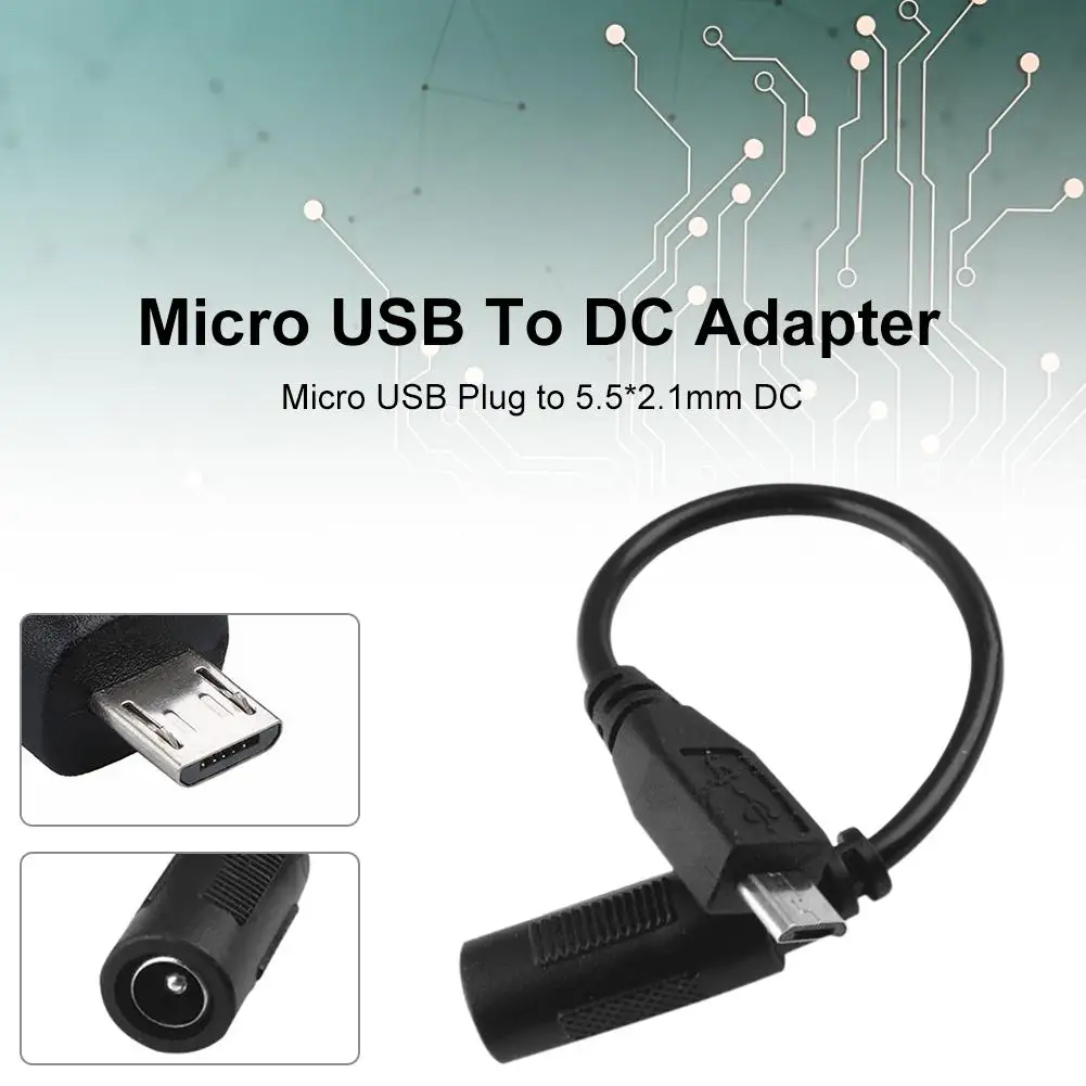Штекер Micro USB 5 мм 2 1 адаптер для цилиндрического разъема постоянного тока разъем