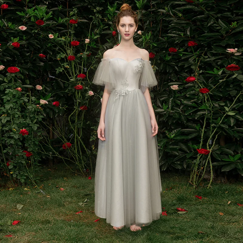 Кружевное длинное шифоновое платье для свадьбы выпускного вечера | Свадьбы и