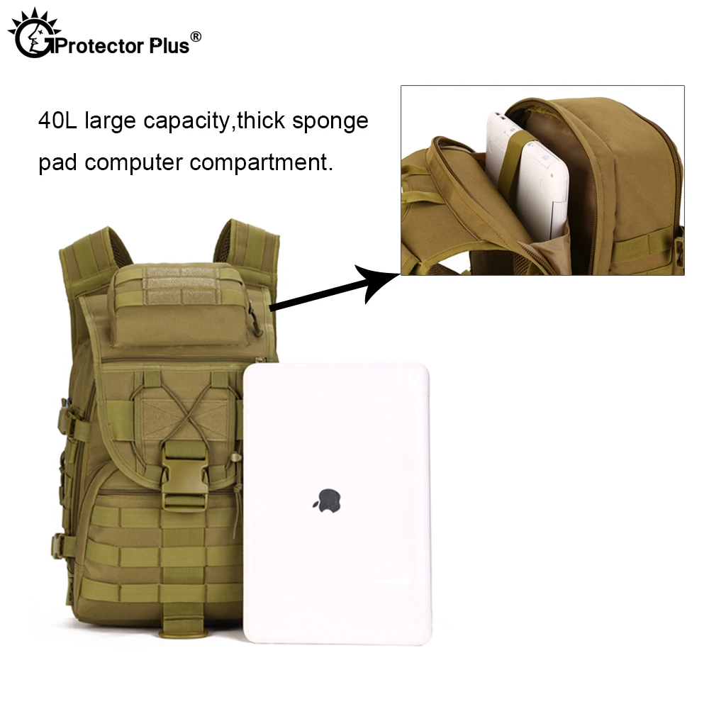 PROTECTOR PLUS 40L Тактический водонепроницаемый рюкзак X7 для отдыха сумки меча