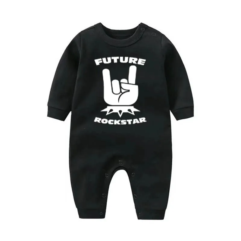 Коричневый Culbutomind/Боди для малышей «Born to Rock»; Классная одежда для малышей; Новинка; подарки для малышей; одежда для малышей с изображением рок-звезды; одежда с длинными рукавами - Цвет: Коричневый