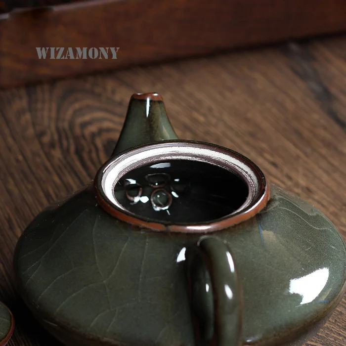WIZAMONY чайный сервиз хрустящая глазурь Longquan Celadon Zisha Ceramics Arts Тэй китайский чайник