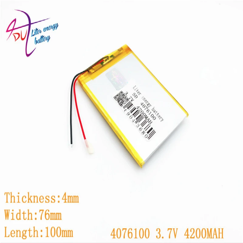 3 7 V 4200 Mah планшет батарея бренд Gm литий-полимерная 4076100 4075100 литиевая | Электроника