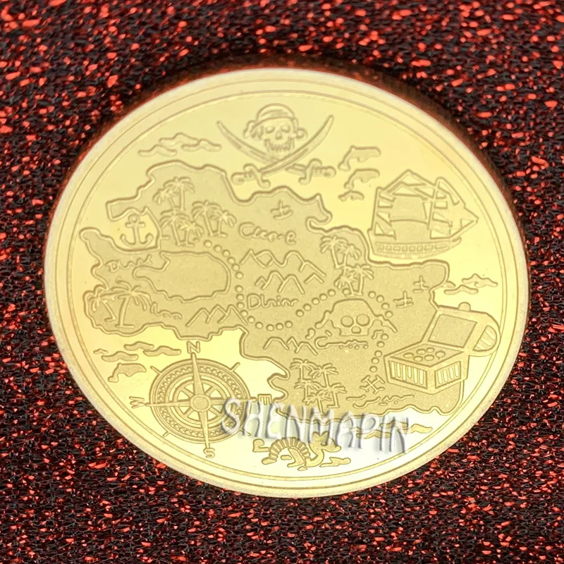 Памятная монета Пираты Карибского моря капитан Джек вызов фильмы искусство