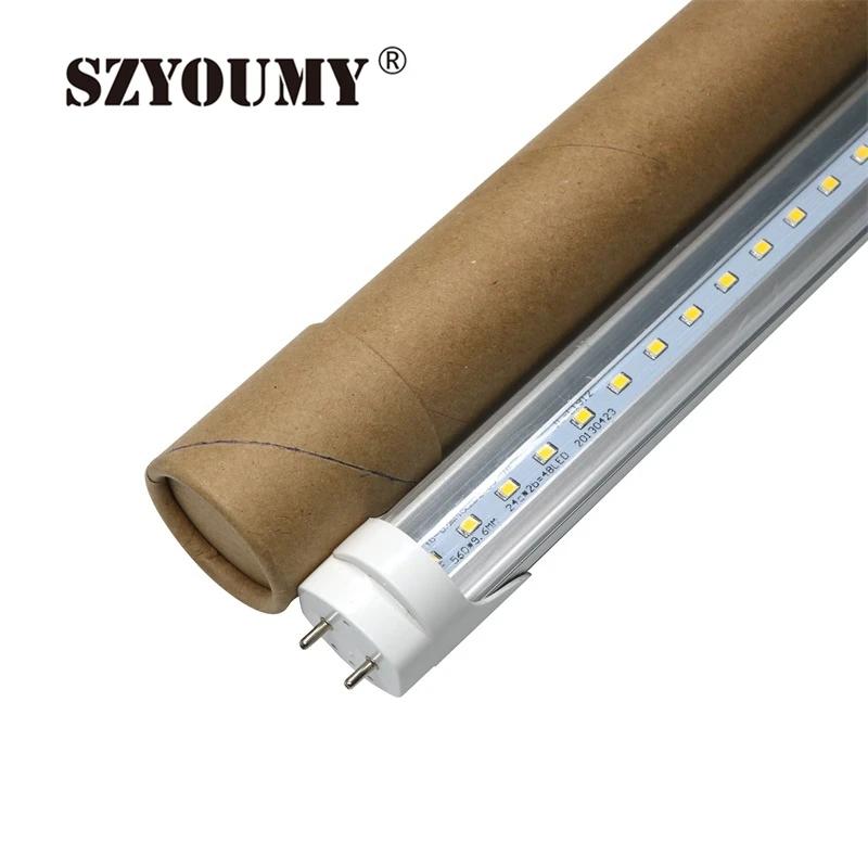 Новая светодиодная лампа SZYOUMY T8 молочная крышка 9 Вт 2 фута 14 3 22 4 24 5 футов 28 6 6000K