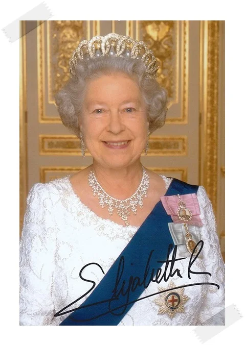 Ее Величество королева елизания II с автографом Подпись Фото 4*6 дюймов