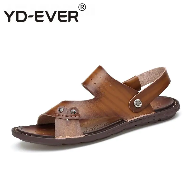 YD-EVER Лидер продаж Новинка модная летняя пляжная Мужская обувь для отдыха кожаные