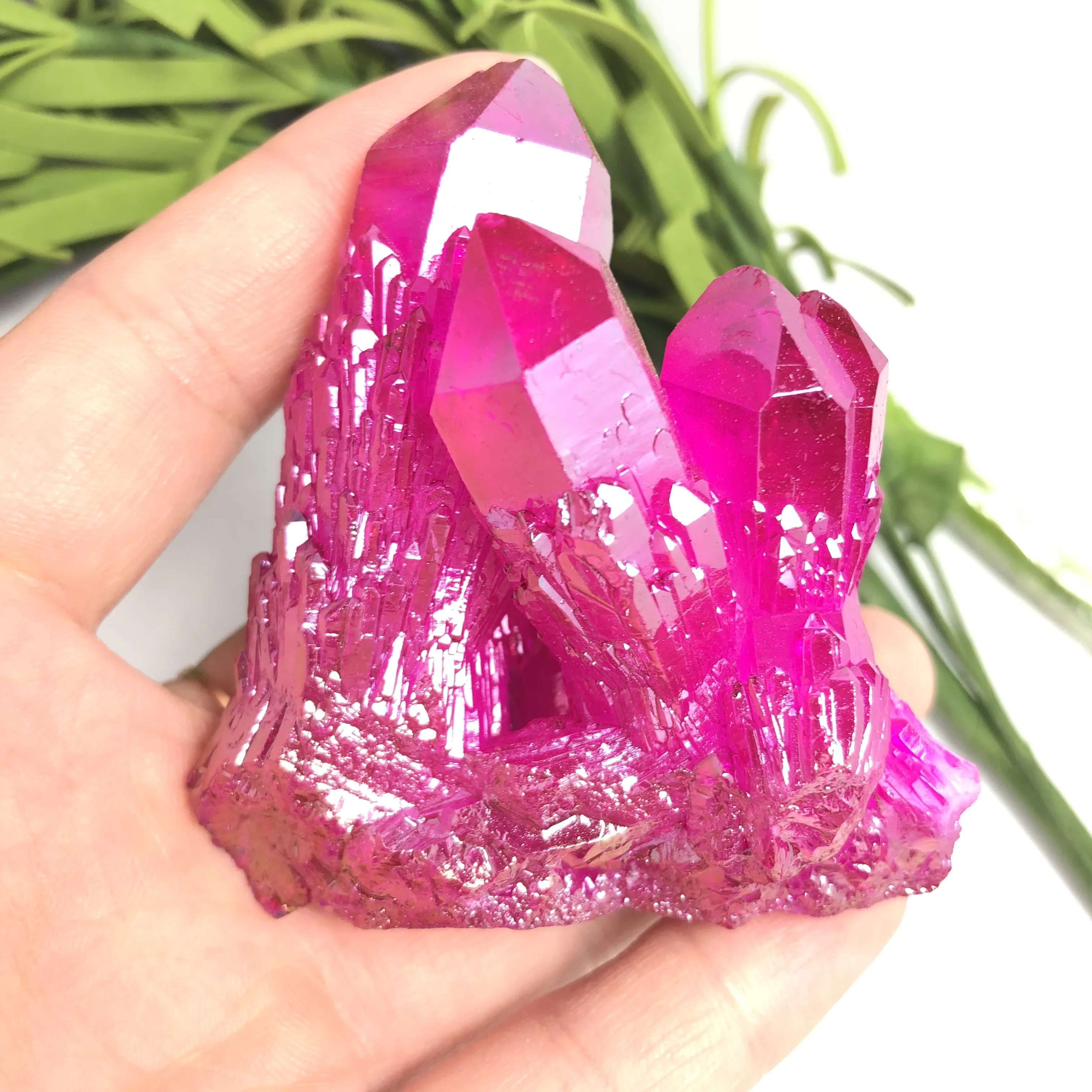 Аура кварцевый кристалл кластер Ангел натуральный Druzy Geode образцы минералов для