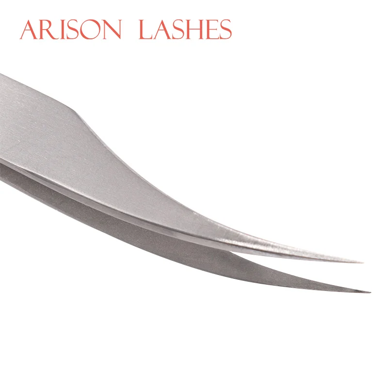 Arison lashes ультра жесткий Изогнутый пинцет дизайн дельфина тонкие точки