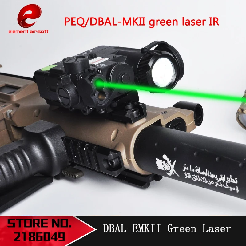 Element Airsoft Фонарик ИК лазерный зеленый светодиодный DBAL EMKII Многофункциональный