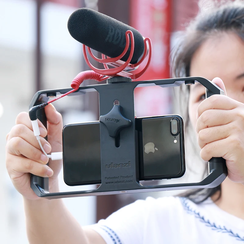 ulanzi smartphone video rig stabilizer case filmmaking recording vlogging gear for iphone xr xs max android tripod mount stand free global shipping