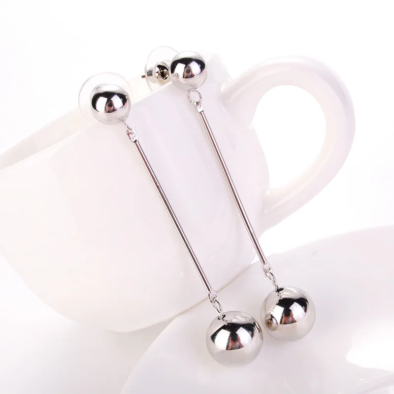 1 пара модных серебристых вечерние тых вечерних больших круглых металлических