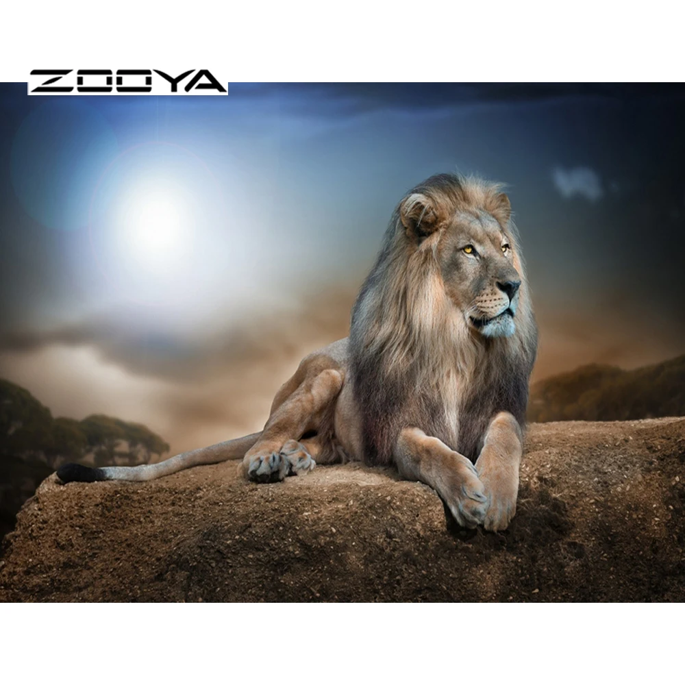 ZOOYA Лев 2015 новое поступление рукоделие сделай сам Алмазная картина животные