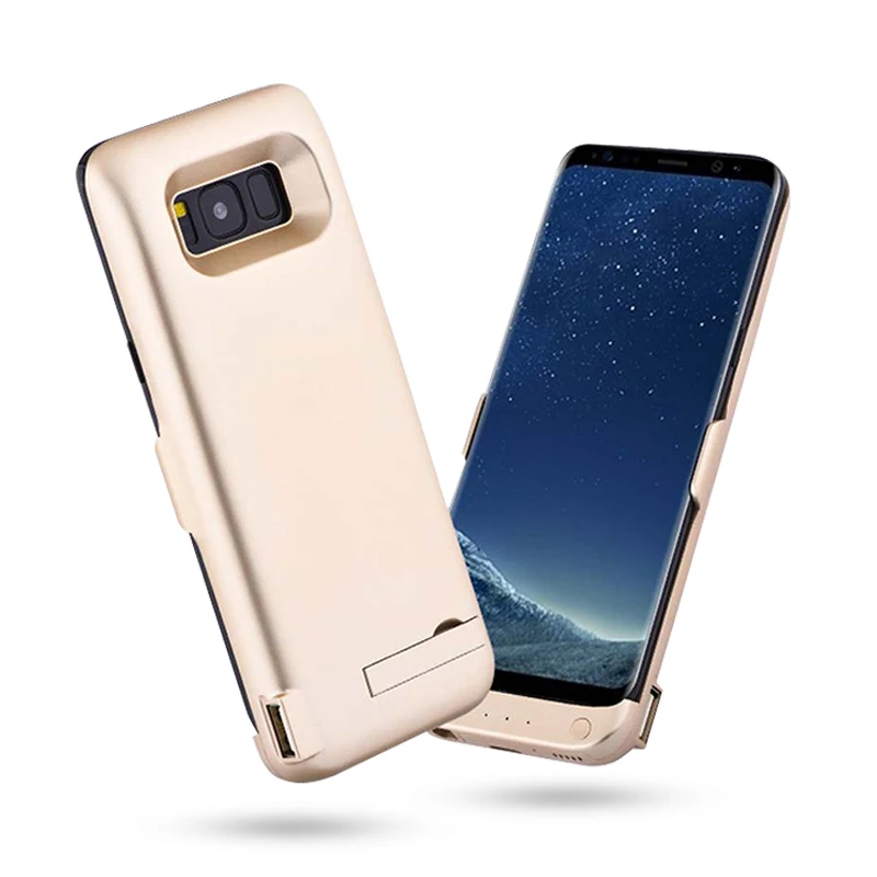 5500/6500 мАч задняя крышка с зажимом для Samsung Galaxy S8 Plus чехол питанием Чехлы