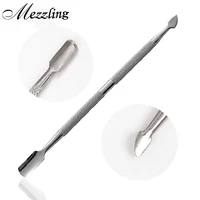 hot 2pcslot nail art pusher spoon remover manicure pedicure cuticle toolsdiy nail beauty suppliesfree shipping