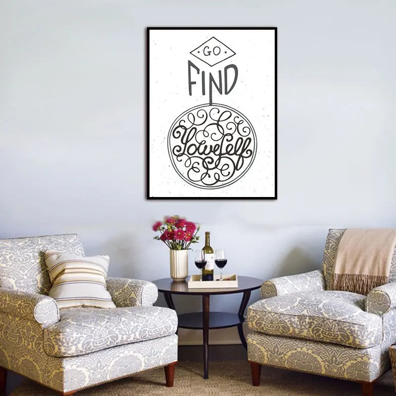 Go найти вдохновение Цитата холст Книги по искусству печати живопись плакат